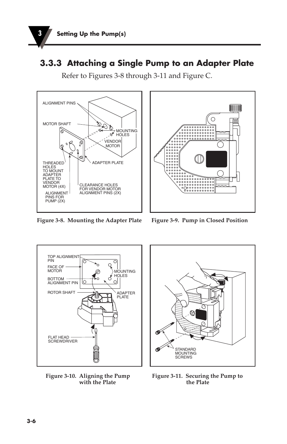 3 attaching a single pump to an adapter plate | Omega Vehicle Security OMEGAFLEX FPU500 User Manual | Page 18 / 52