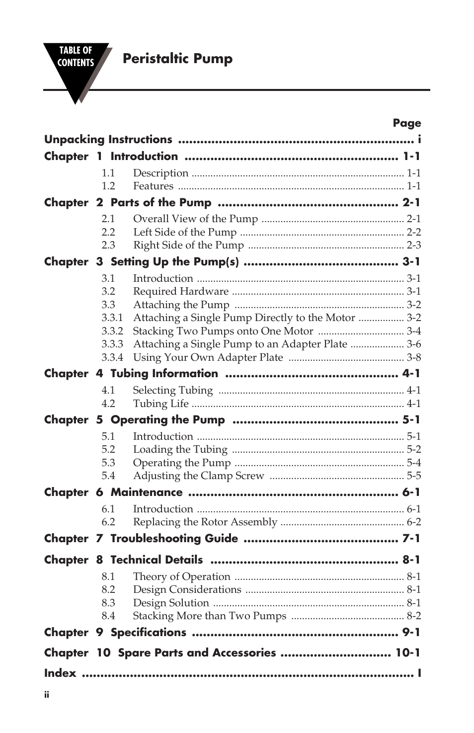 Peristaltic pump | Omega Vehicle Security OMEGAFLEX FPU500 User Manual | Page 4 / 52