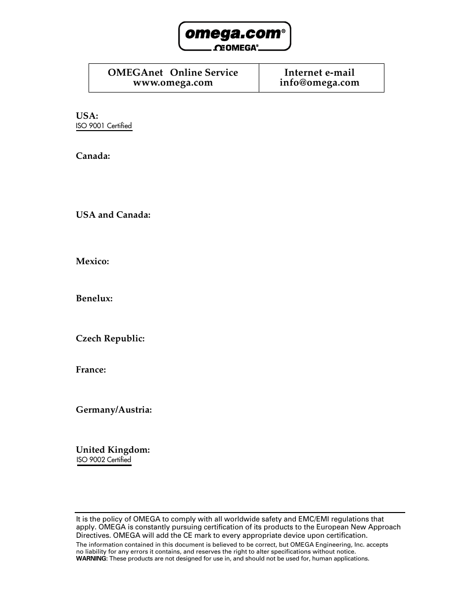 Servicing north america, For immediate technical or application assistance, Servicing europe | Omeganet | Omega Vehicle Security LSC6400 User Manual | Page 2 / 6