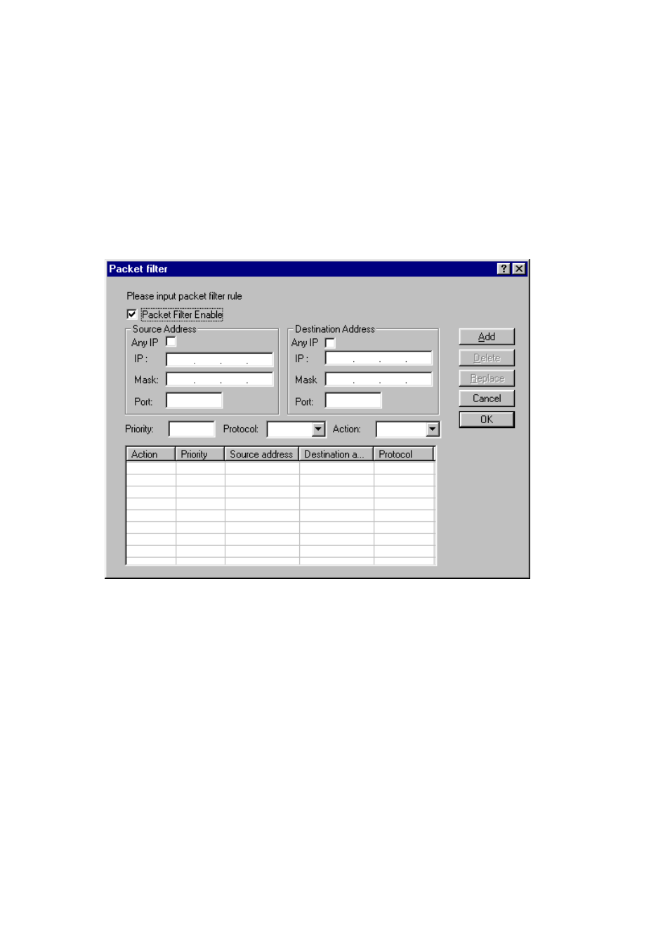 Special function packet filter | Olicom A400A User Manual | Page 44 / 54