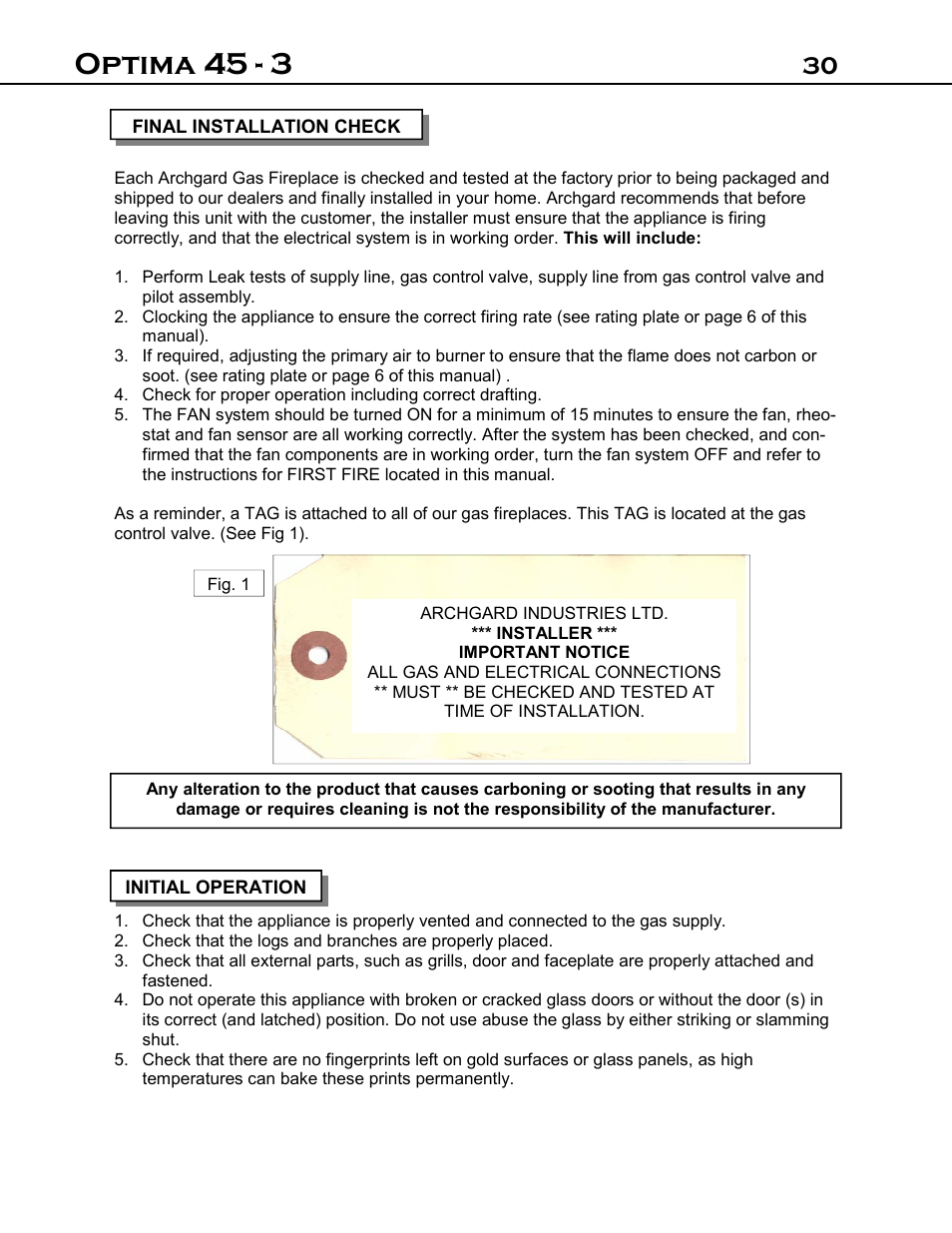 Optima 45 - 3 | Optima Company Optima 45 - 3 User Manual | Page 30 / 49