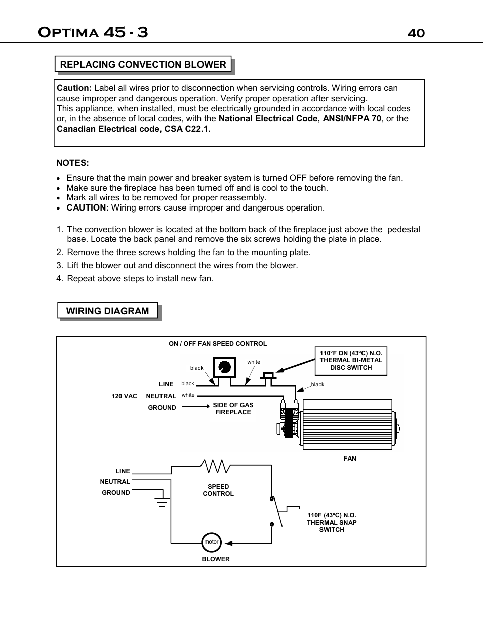 Optima 45 - 3 | Optima Company Optima 45 - 3 User Manual | Page 40 / 49