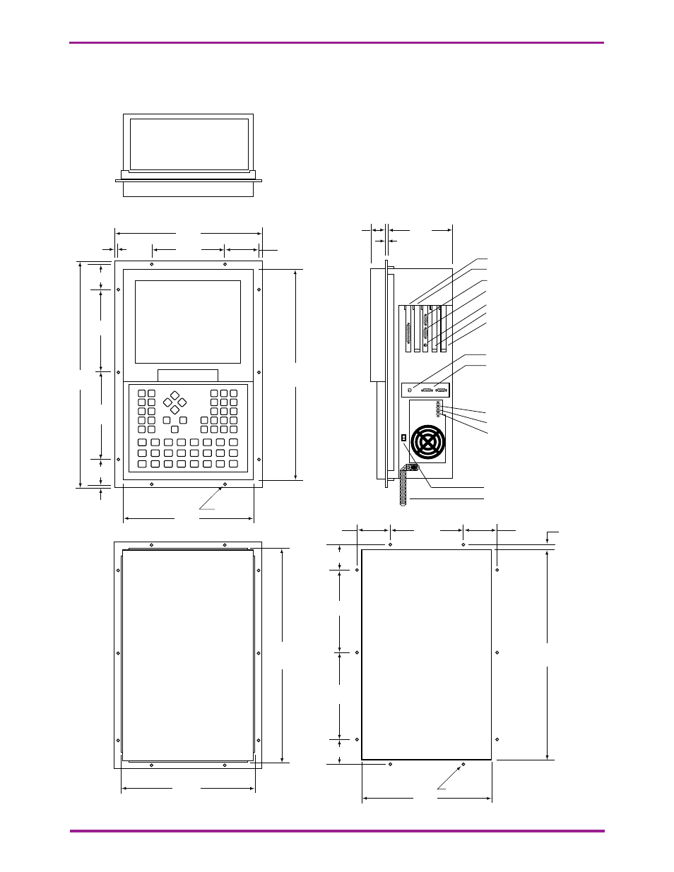 Figure 1. model dsa2 dimensions for flange mount, Figure 1, Model dsa2 dimensions for flange mount | Optima Company PC User Manual | Page 3 / 20