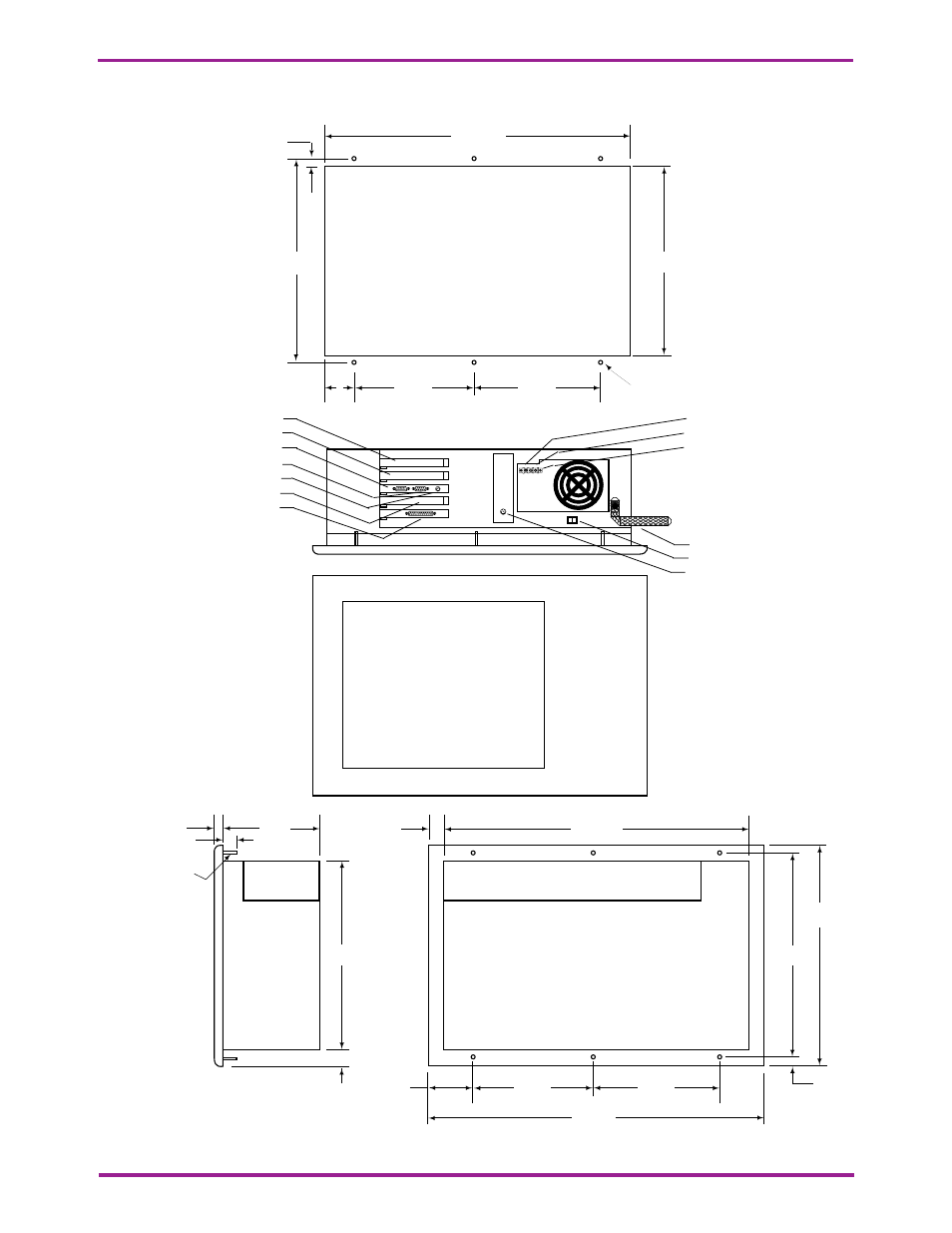 Figure 3. model dsb2 dimensions for flange mount, Figure 3, Model dsb2 dimensions for flange mount | Optima Company PC User Manual | Page 5 / 20