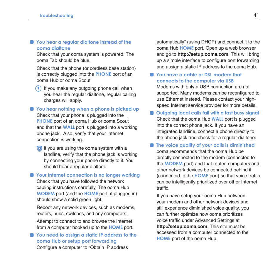 ooma Scout User Manual | Page 45 / 61