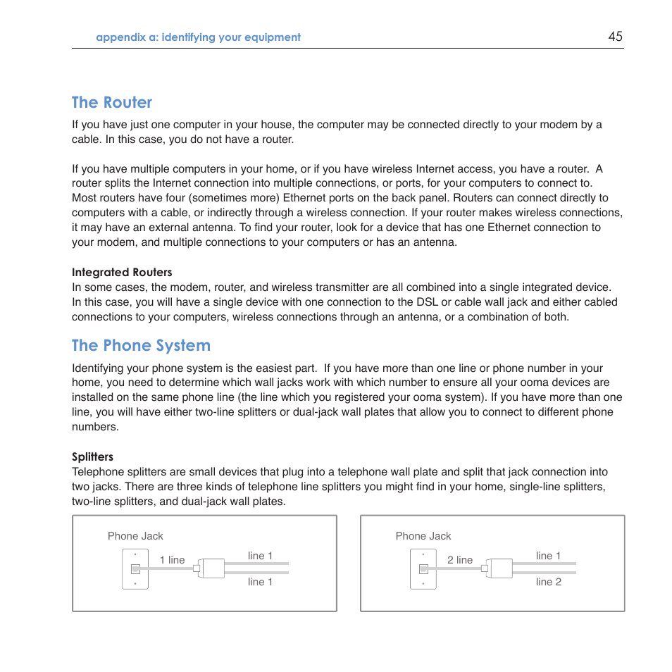 The router, The phone system | ooma Scout User Manual | Page 49 / 61