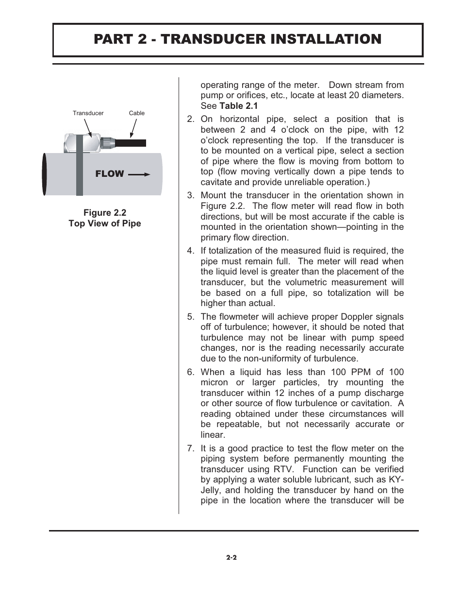 Part 2 - transducer installation | Omega FD6003 User Manual | Page 12 / 47