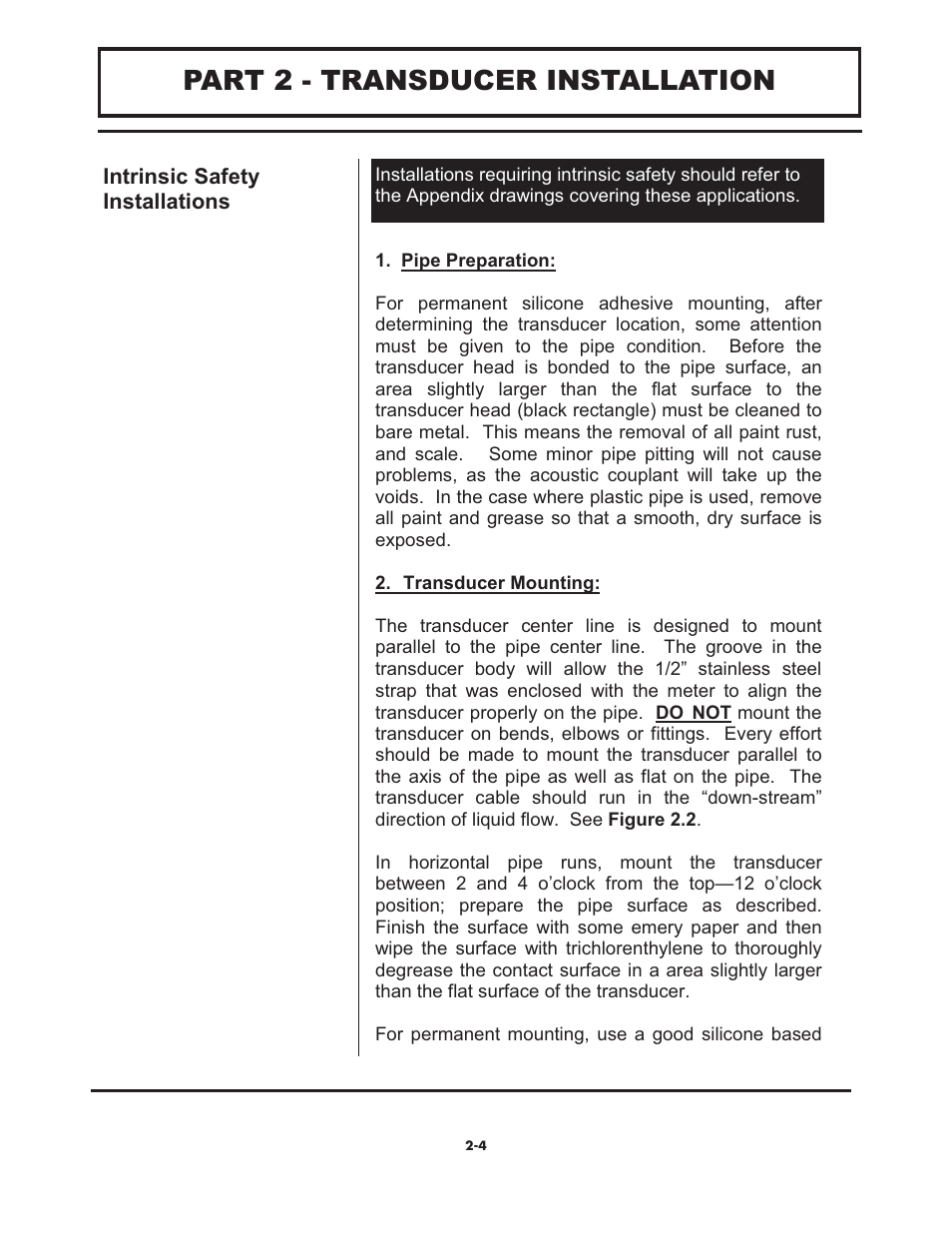 Part 2 - transducer installation | Omega FD6003 User Manual | Page 14 / 47