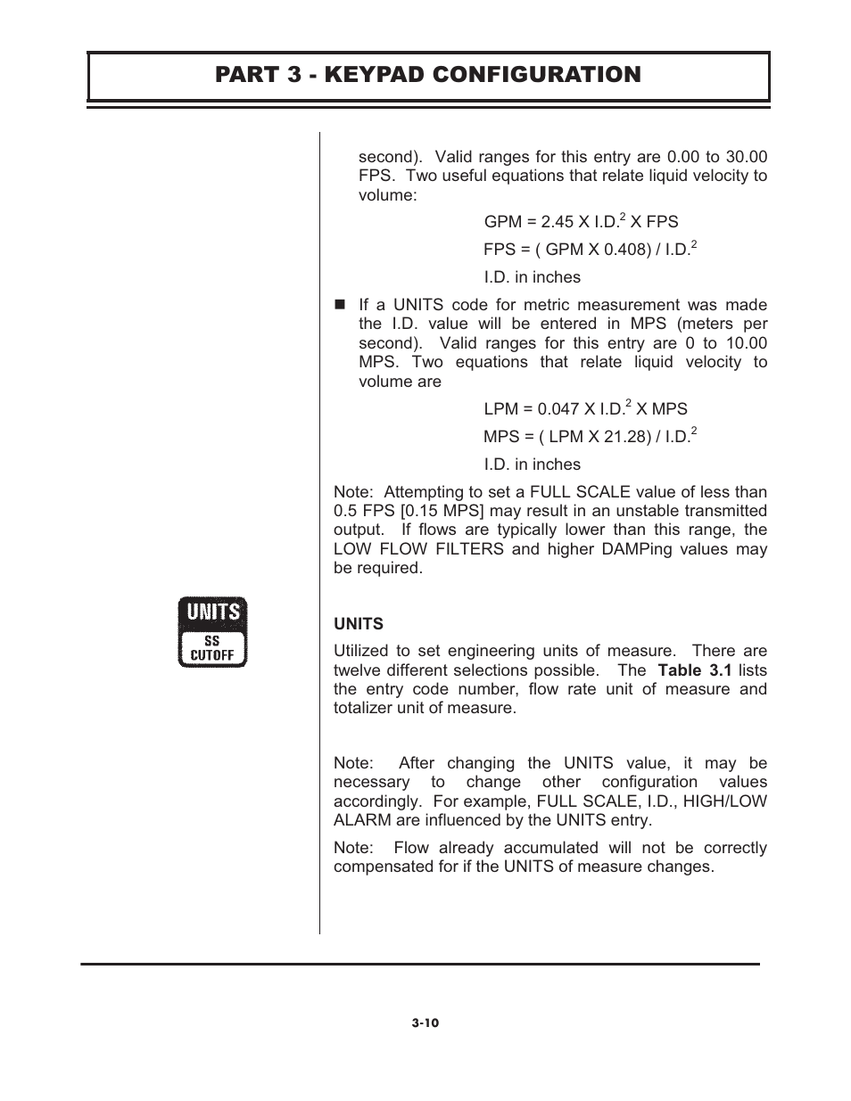 Part 3 - keypad configuration | Omega FD6003 User Manual | Page 26 / 47