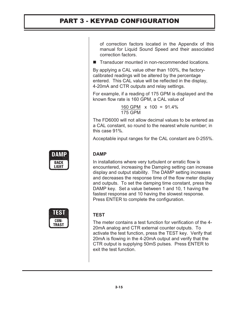 Part 3 - keypad configuration | Omega FD6003 User Manual | Page 31 / 47