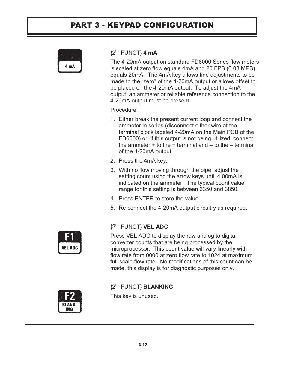 Part 3 - keypad configuration | Omega FD6003 User Manual | Page 33 / 47