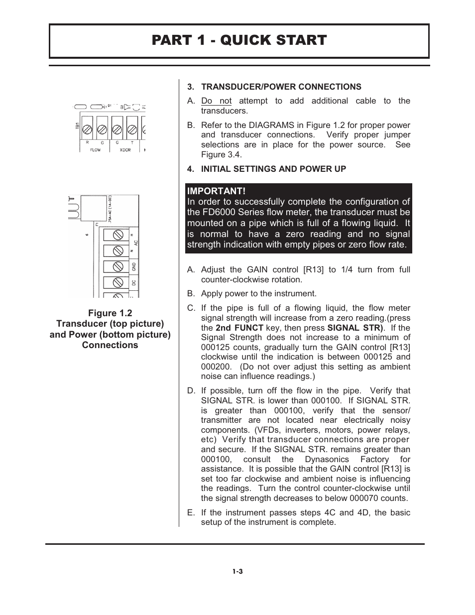 Part 1 - quick start | Omega FD6003 User Manual | Page 5 / 47
