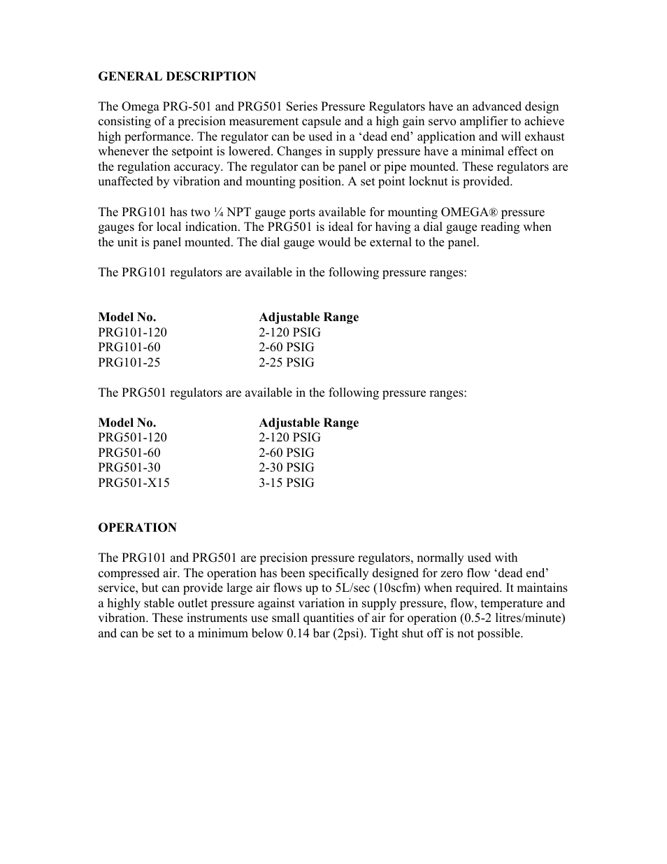 Omega PRG101 User Manual | Page 3 / 9