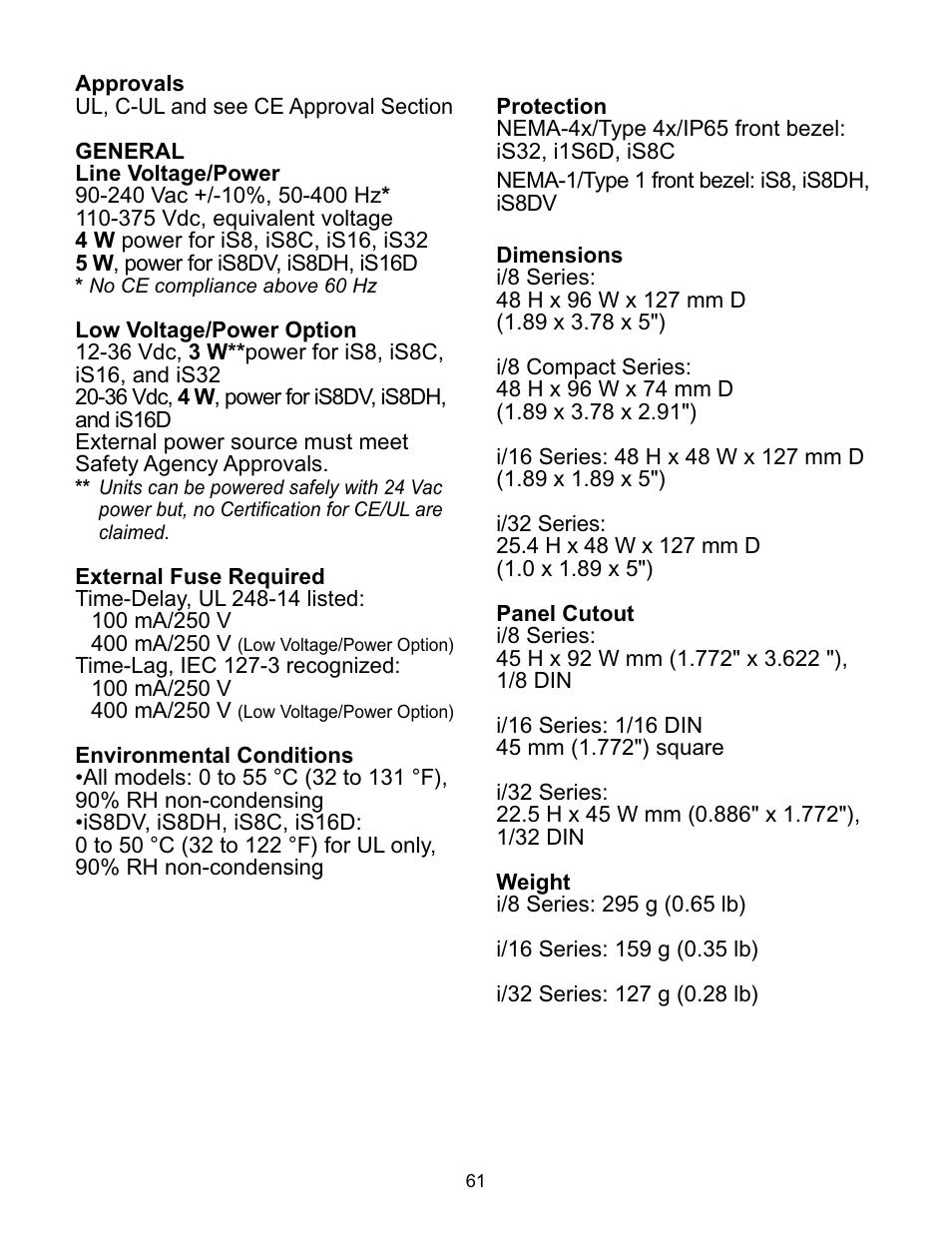 Omega CNiS8DV User Manual | Page 65 / 72