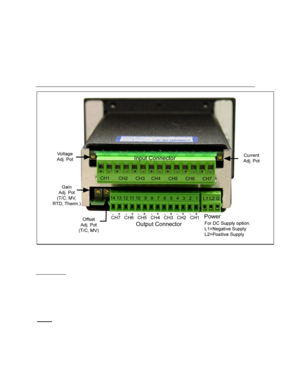 Output connector pin assignment, Fig- 3. connections & rear view of instrument, Power | Omega DPS3100 User Manual | Page 22 / 29