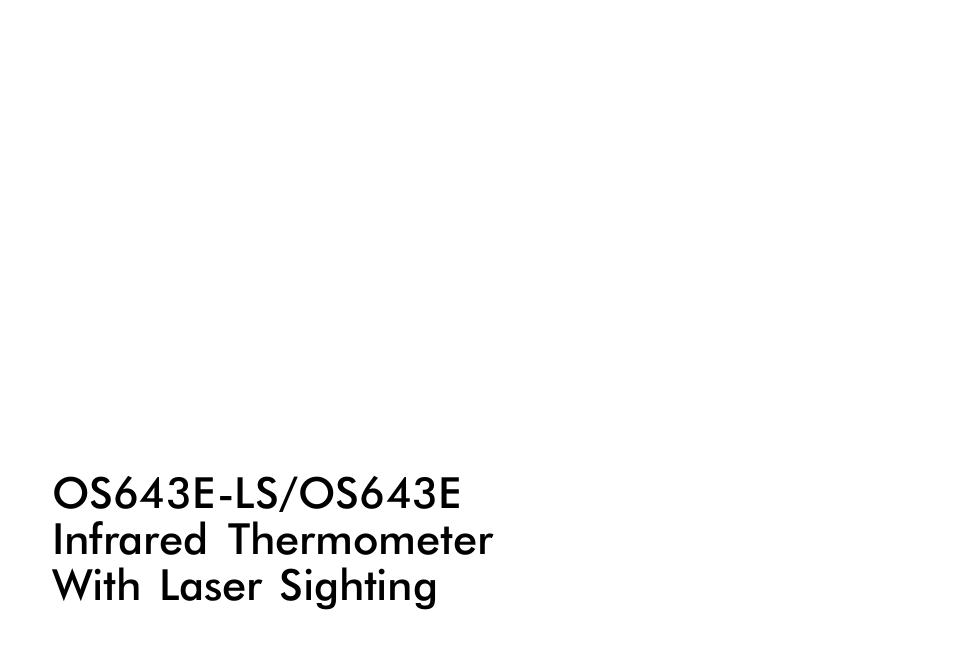 Omega OS643-LS User Manual | 22 pages