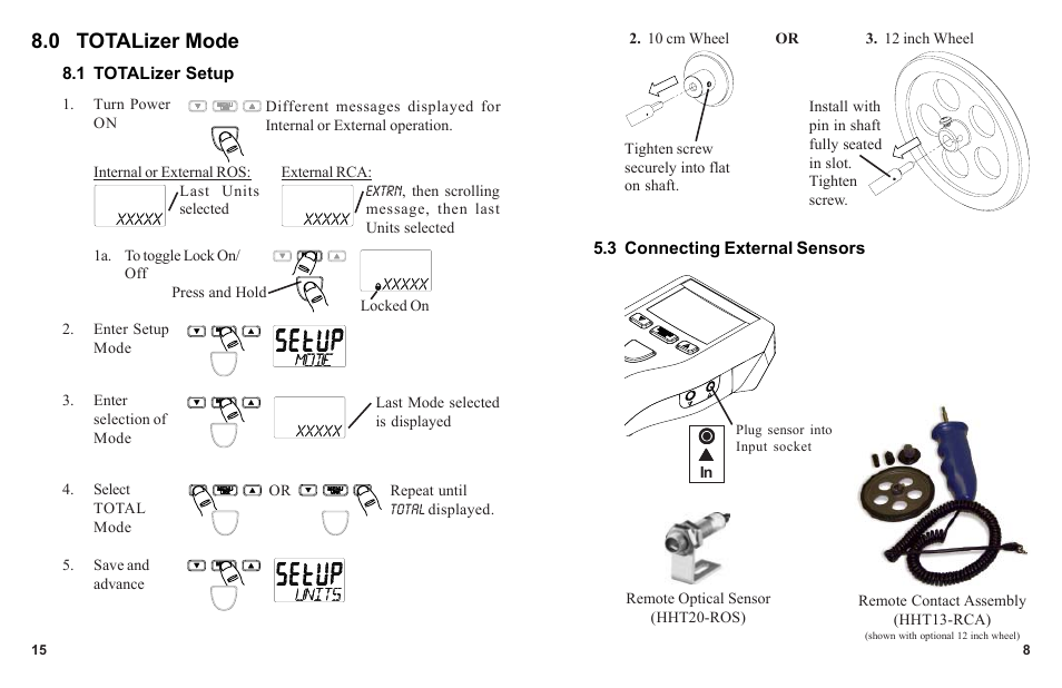 0 totalizer mode | Omega HHT13 User Manual | Page 11 / 14