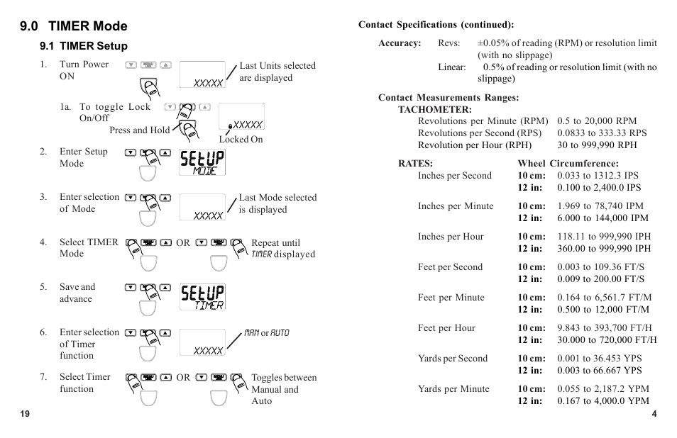 0 timer mode | Omega HHT13 User Manual | Page 7 / 14