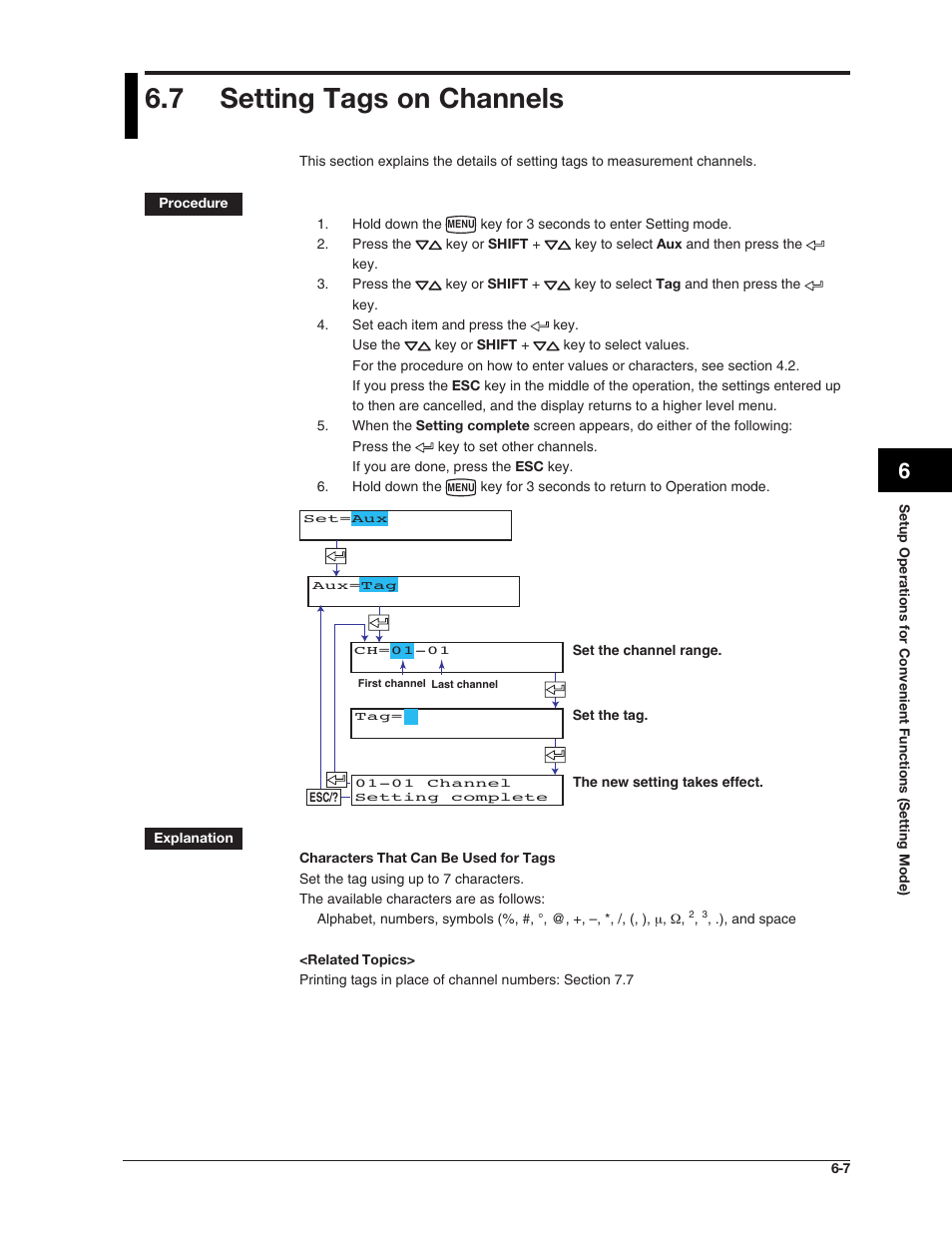 7 setting tags on channels | Omega RD100B User Manual | Page 115 / 234