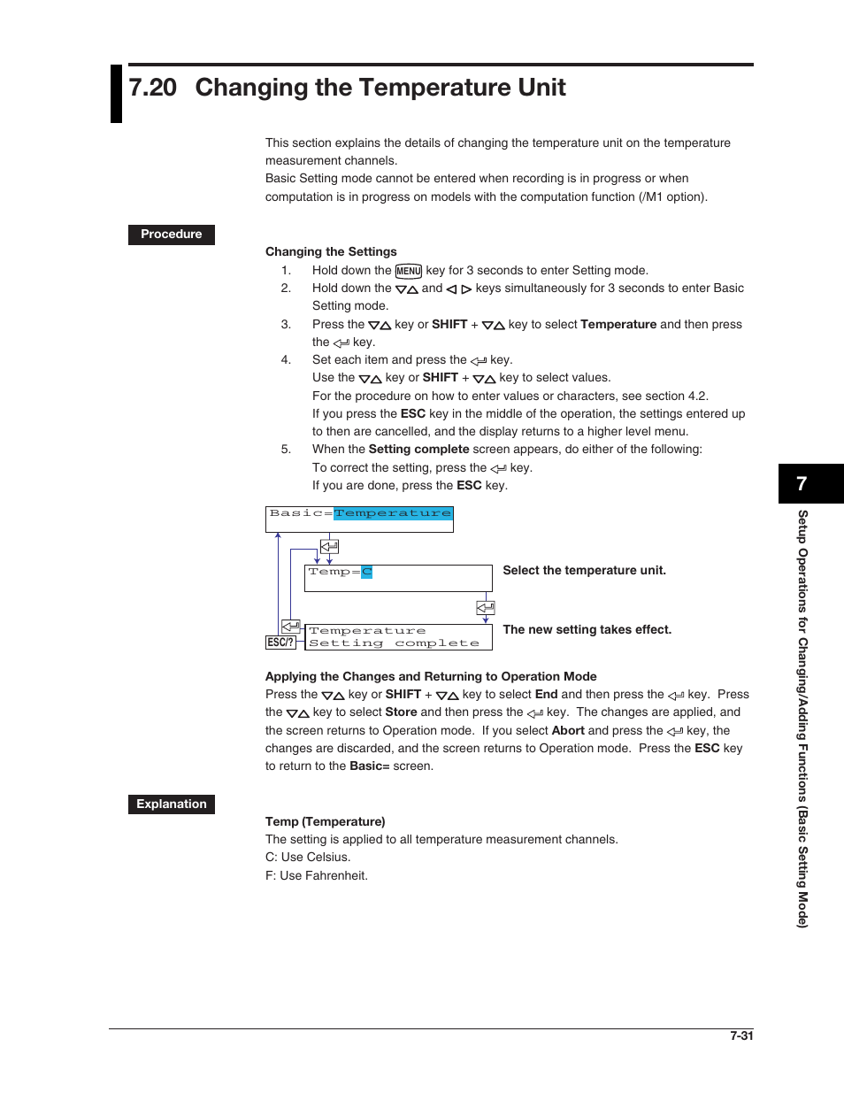 20 changing the temperature unit | Omega RD100B User Manual | Page 154 / 234