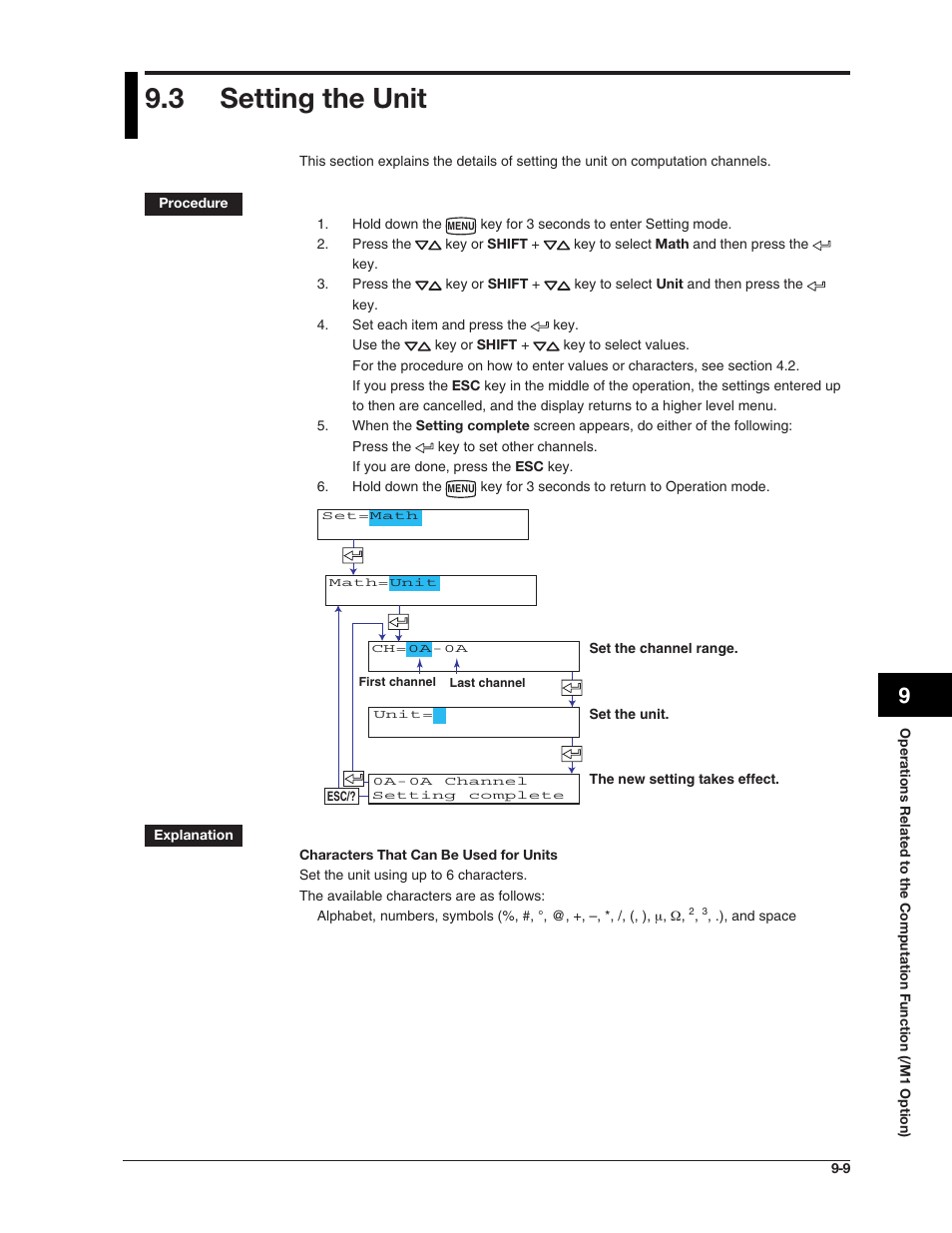 3 setting the unit | Omega RD100B User Manual | Page 166 / 234