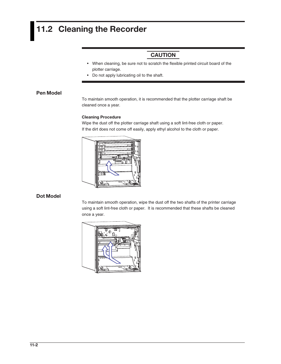 2 cleaning the recorder | Omega RD100B User Manual | Page 194 / 234