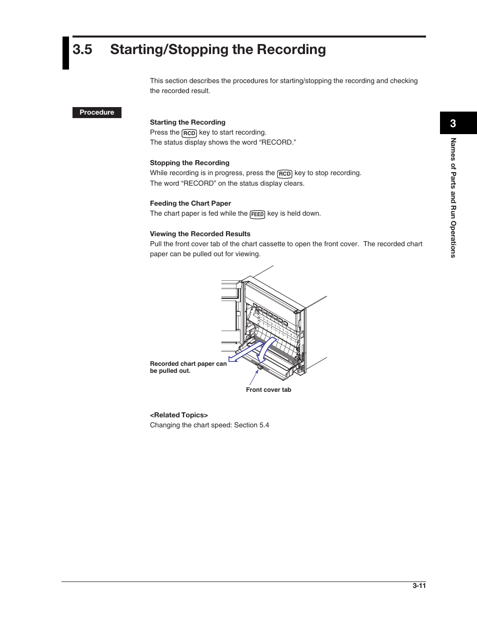 5 starting/stopping the recording | Omega RD100B User Manual | Page 69 / 234