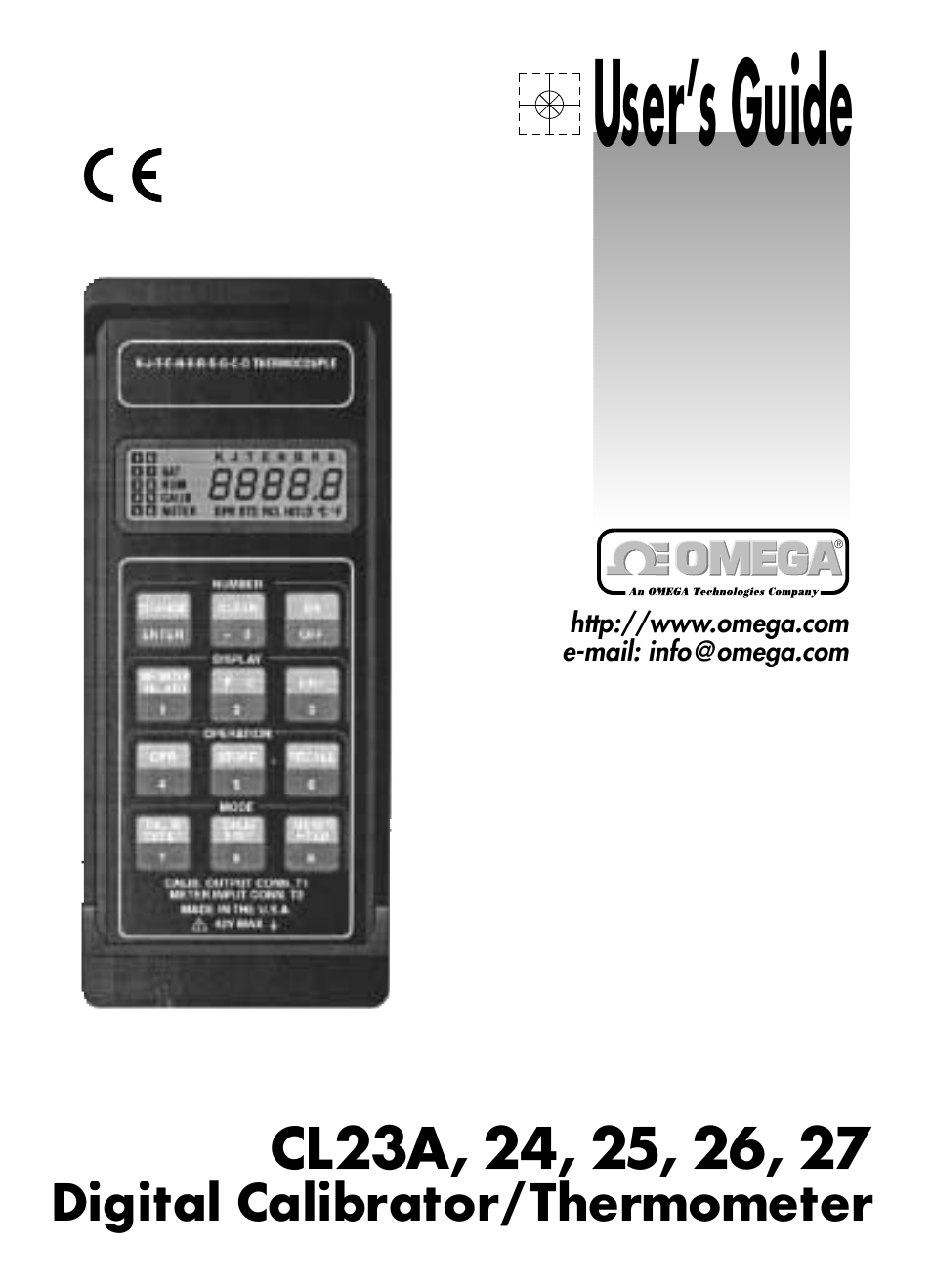 Omega CL27 User Manual | 46 pages
