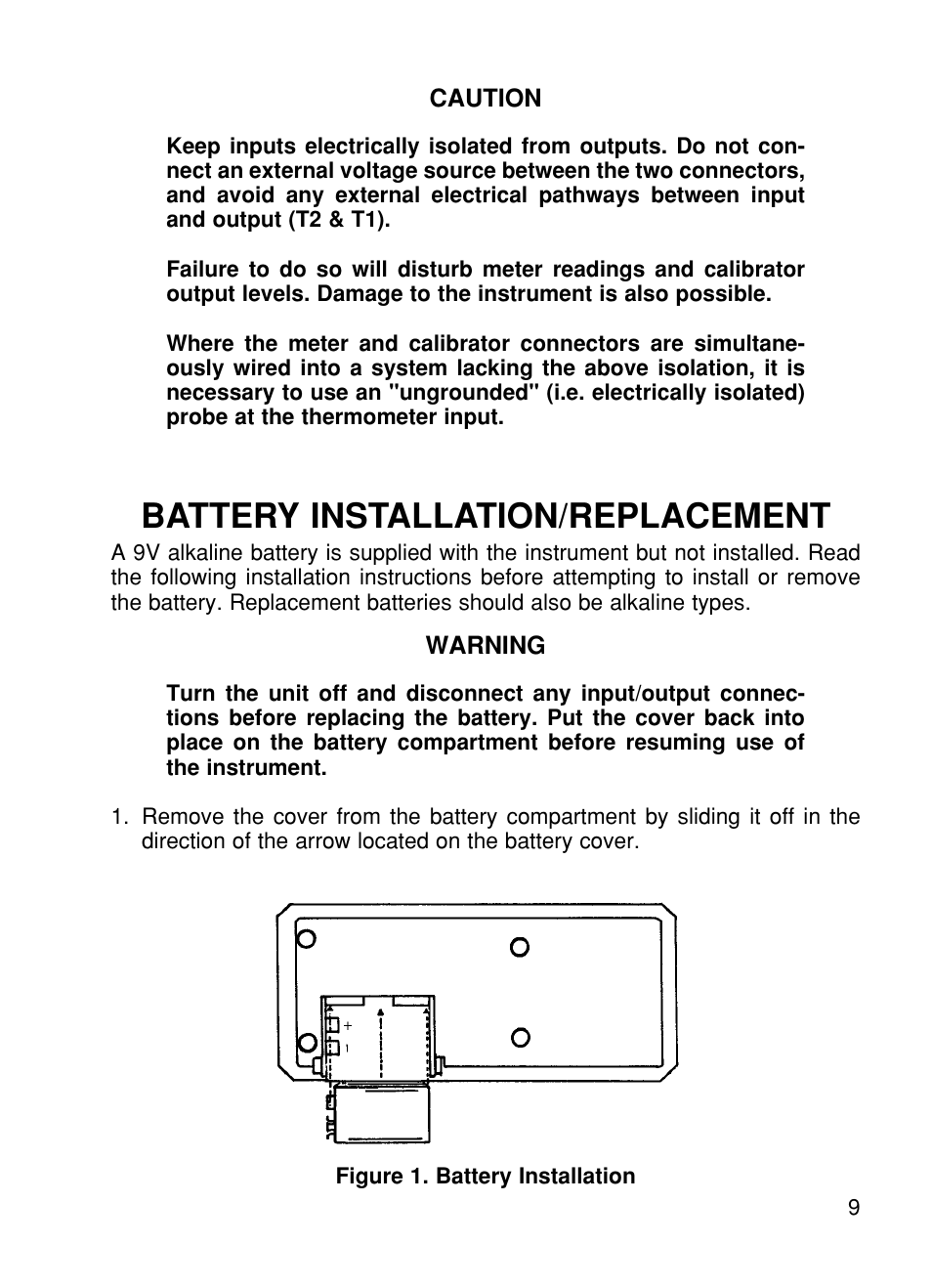 Battery installation/replacement | Omega CL27 User Manual | Page 11 / 46