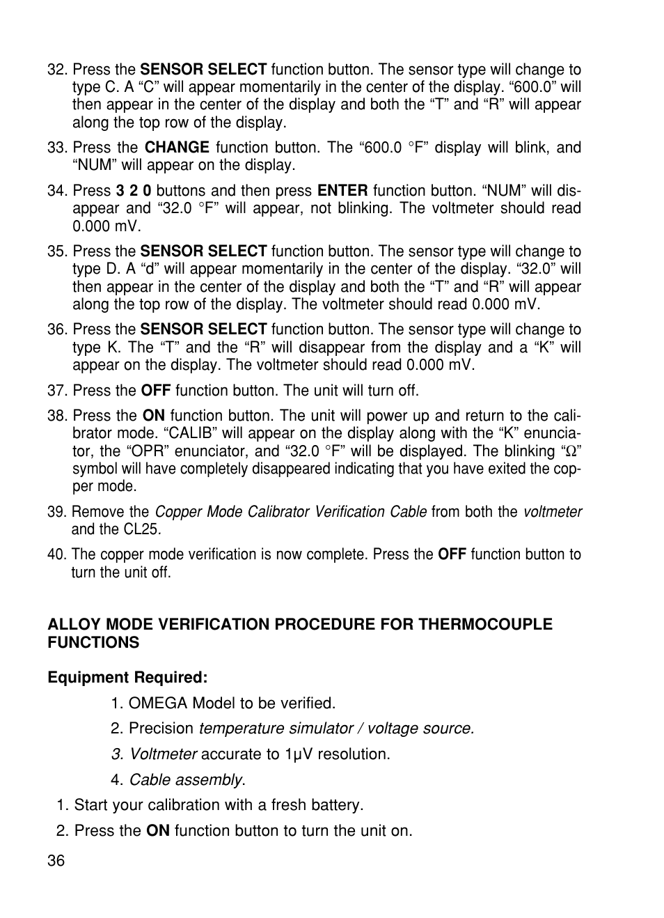 Omega CL27 User Manual | Page 38 / 46