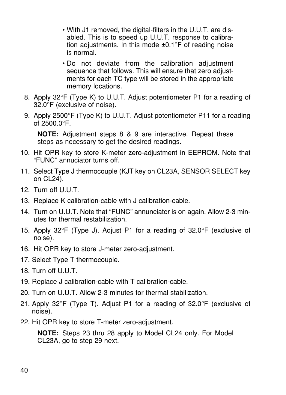 Omega CL27 User Manual | Page 42 / 46