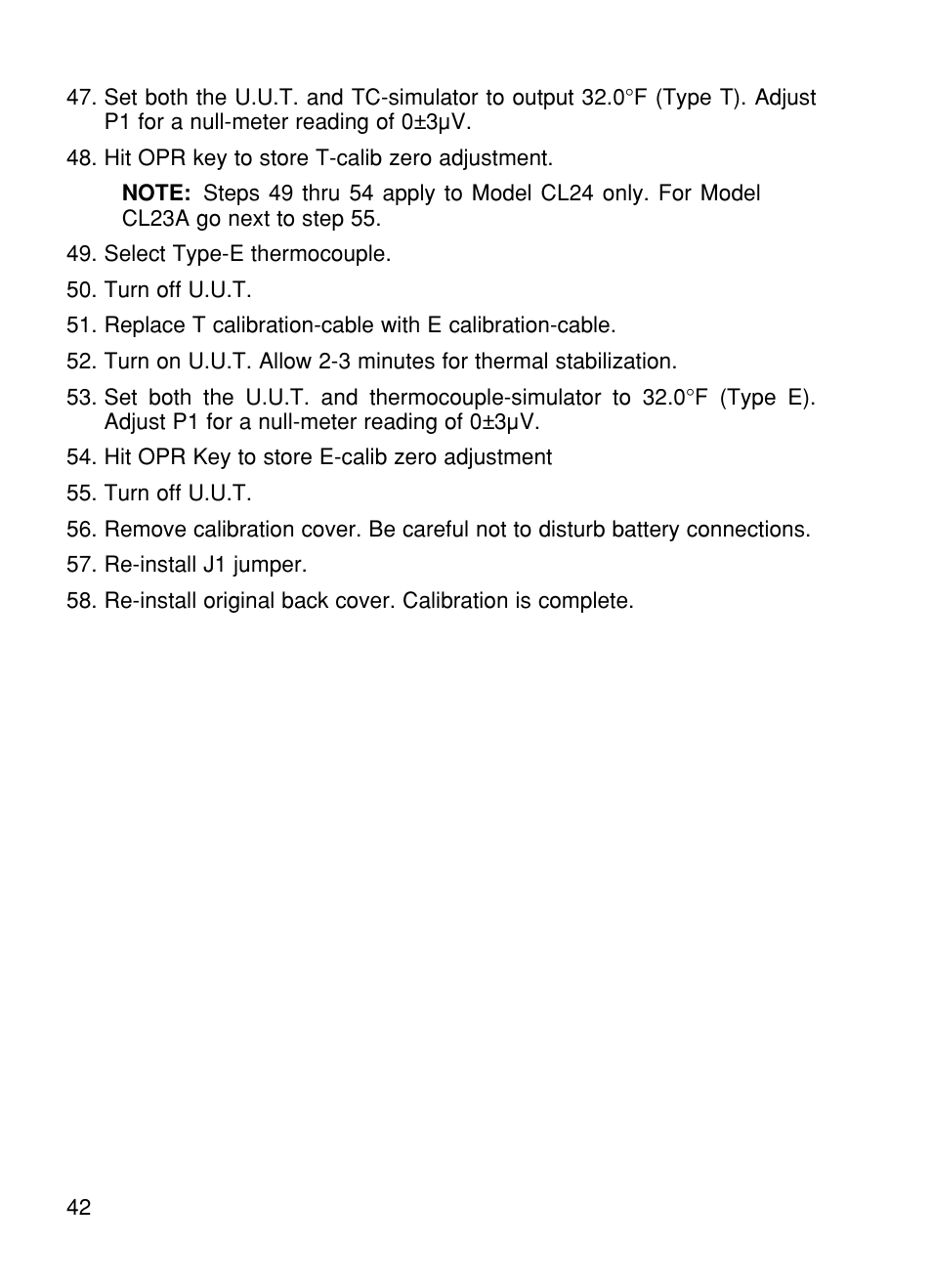 Omega CL27 User Manual | Page 44 / 46