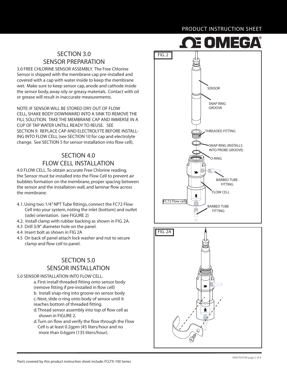 Omega FCLTX-100 User Manual | Page 2 / 6