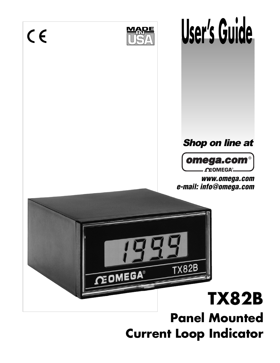 Omega TX82B User Manual | 20 pages
