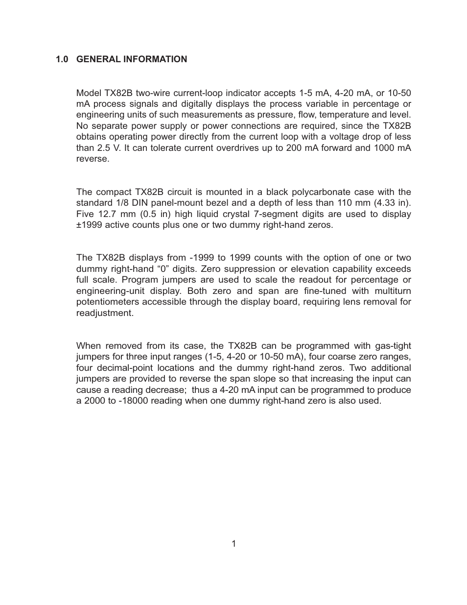 Omega TX82B User Manual | Page 5 / 20