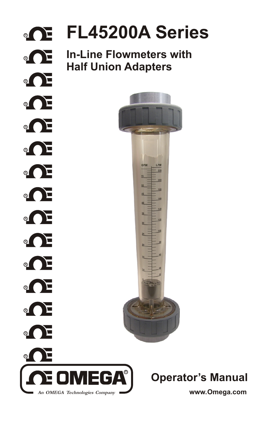 Omega FLOWMETER FL45200A User Manual | 8 pages