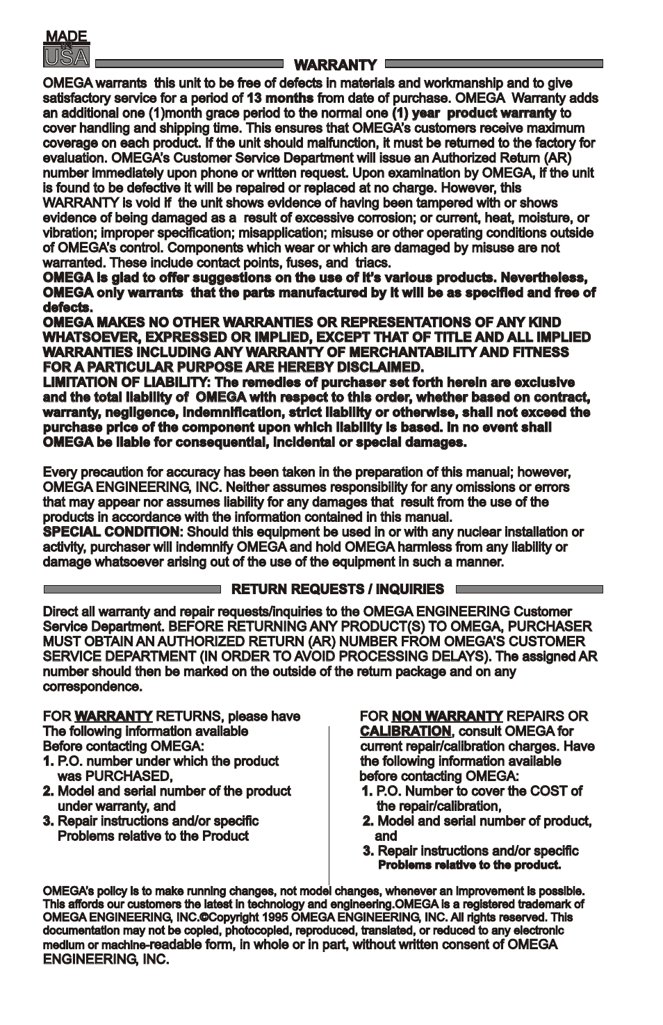 Maximum temperature vs. pressure, Page 5 | Omega FLOWMETER FL45200A User Manual | Page 7 / 8