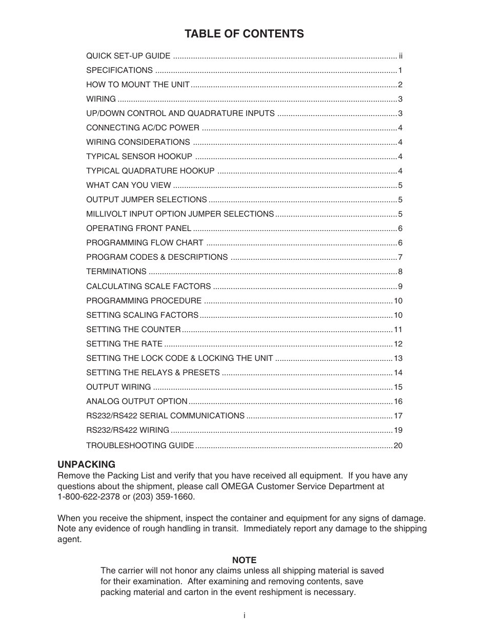 Omega DPF76 User Manual | Page 3 / 30