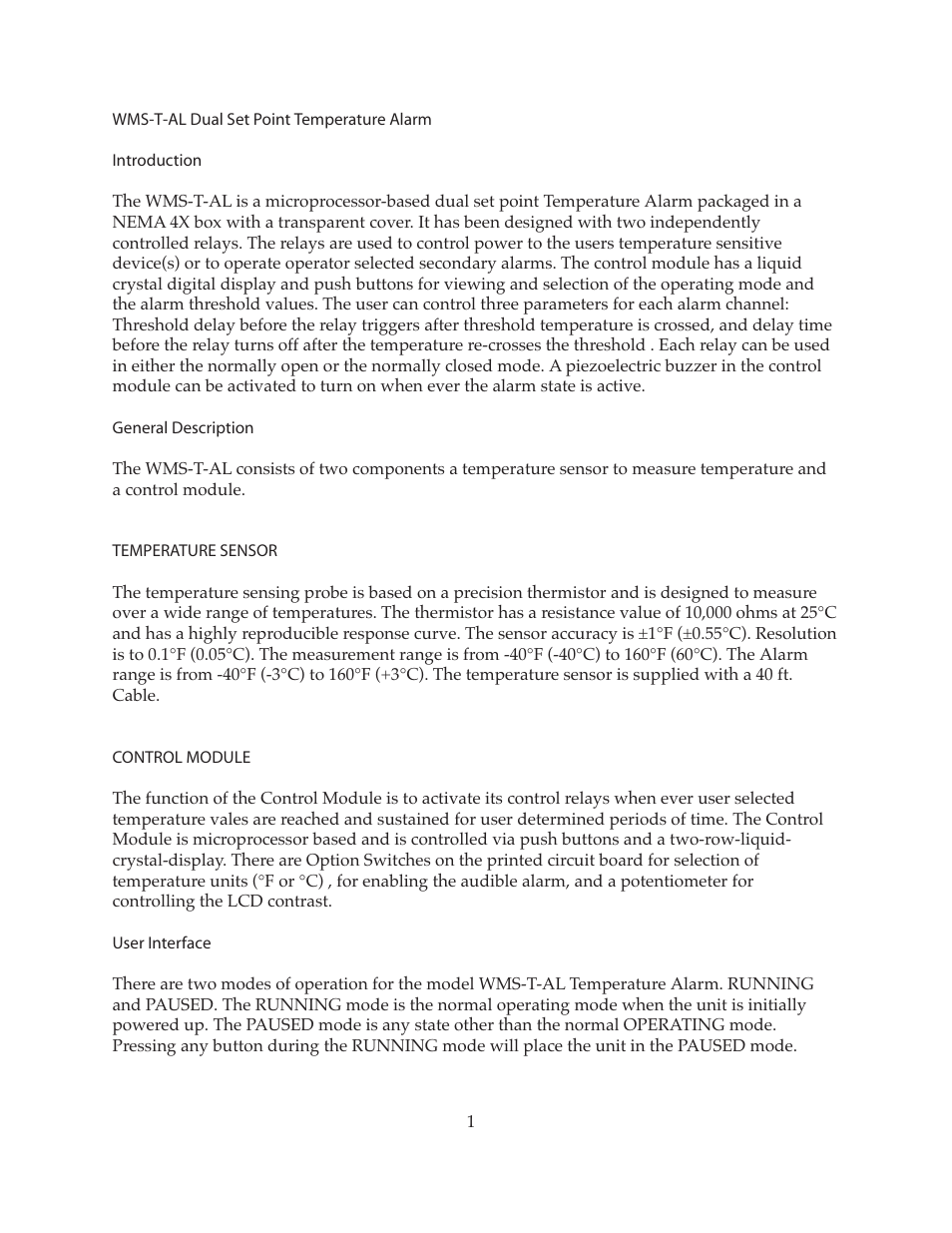Omega WMS-T-AL User Manual | Page 3 / 10