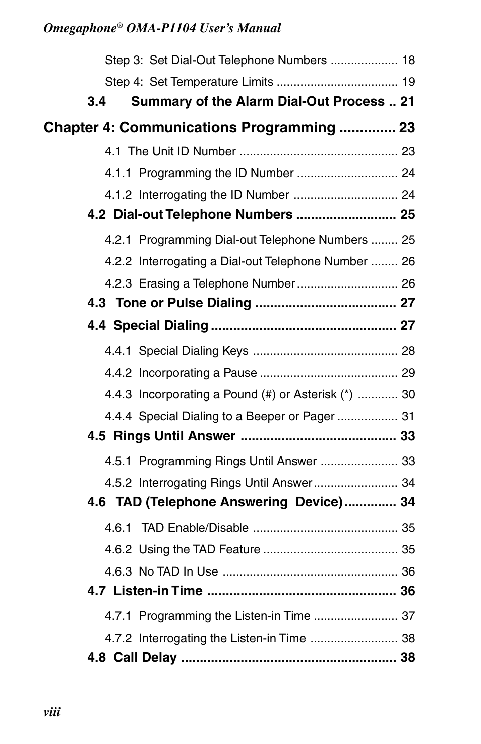 Omega OMA-P1104 User Manual | Page 10 / 102