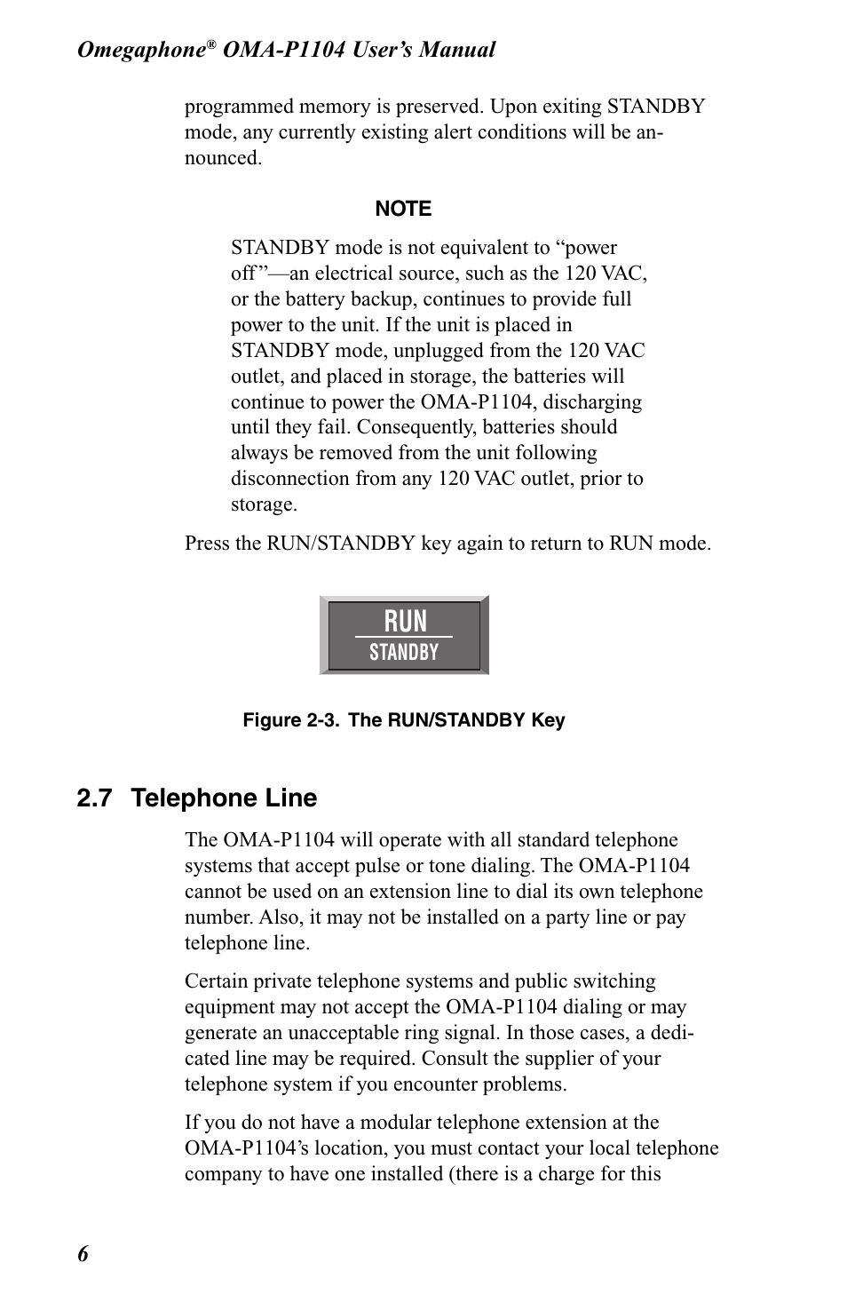 7 telephone line | Omega OMA-P1104 User Manual | Page 20 / 102