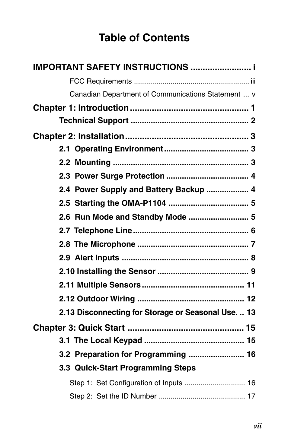 Omega OMA-P1104 User Manual | Page 9 / 102