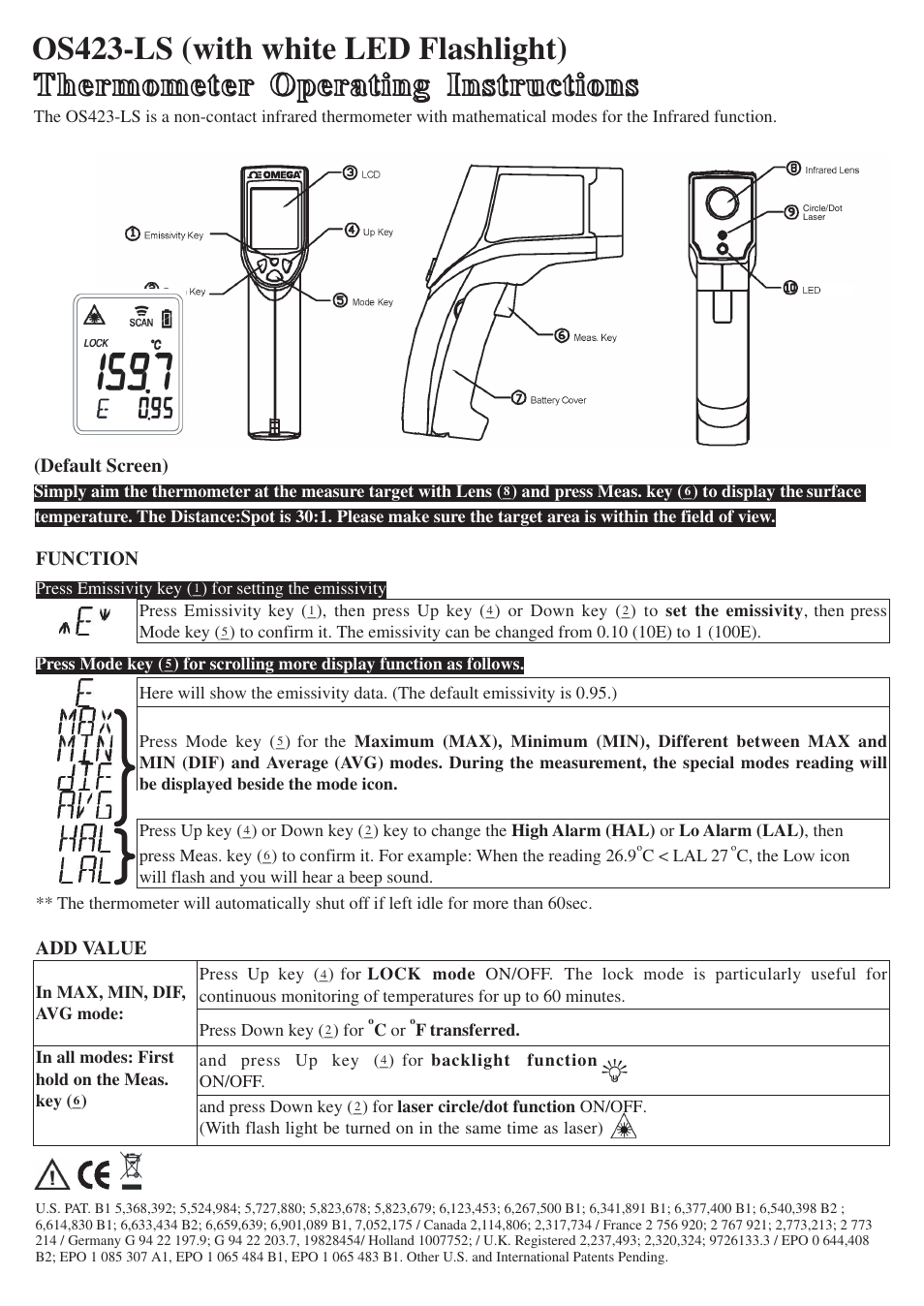 Omega OS423-LS User Manual | Page 2 / 4