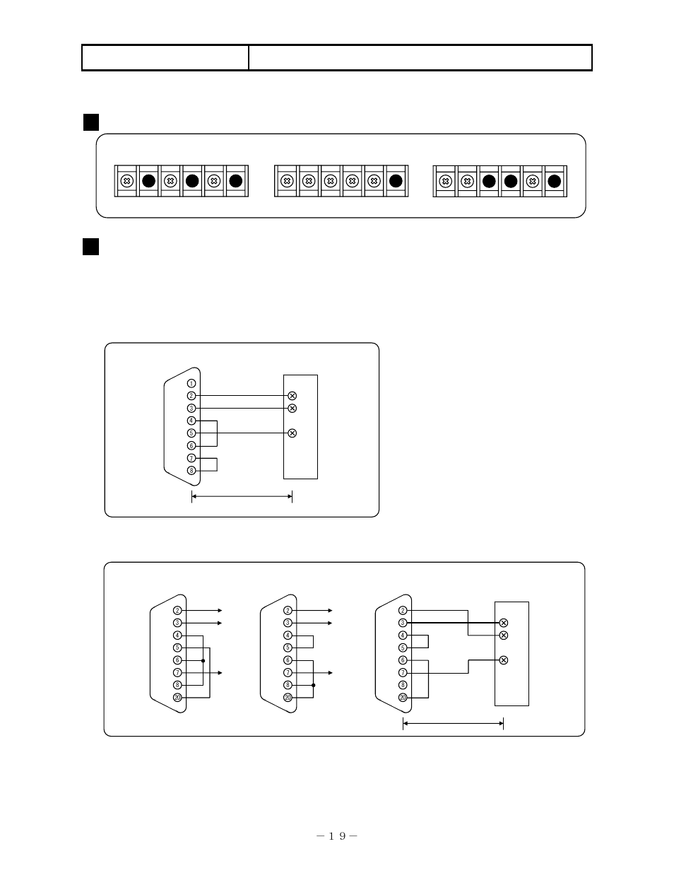 Connections, 7 communications terminals, 1communications terminals | 2rs-232c connections, 1) 9-pin connector, 2) 25-pin connector | Omega RD200 User Manual | Page 23 / 134