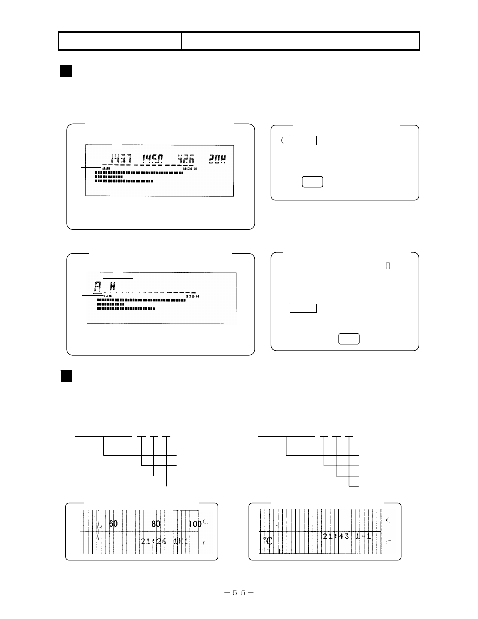 Operations, 3 alarm display and printing | Omega RD200 User Manual | Page 59 / 134