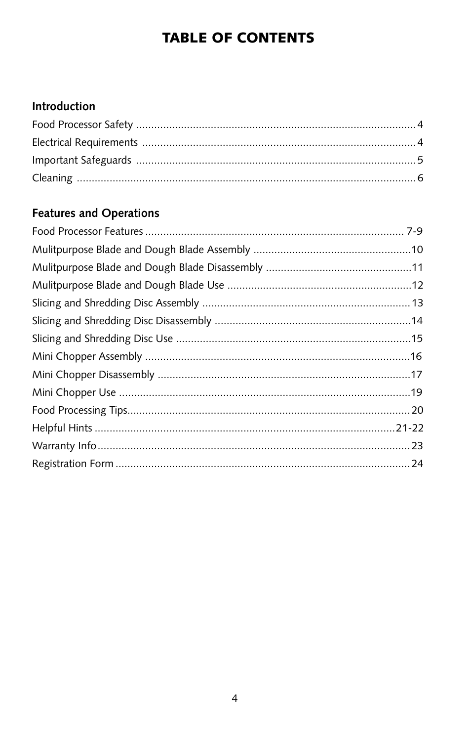 Omega FoodPro User Manual | Page 3 / 24