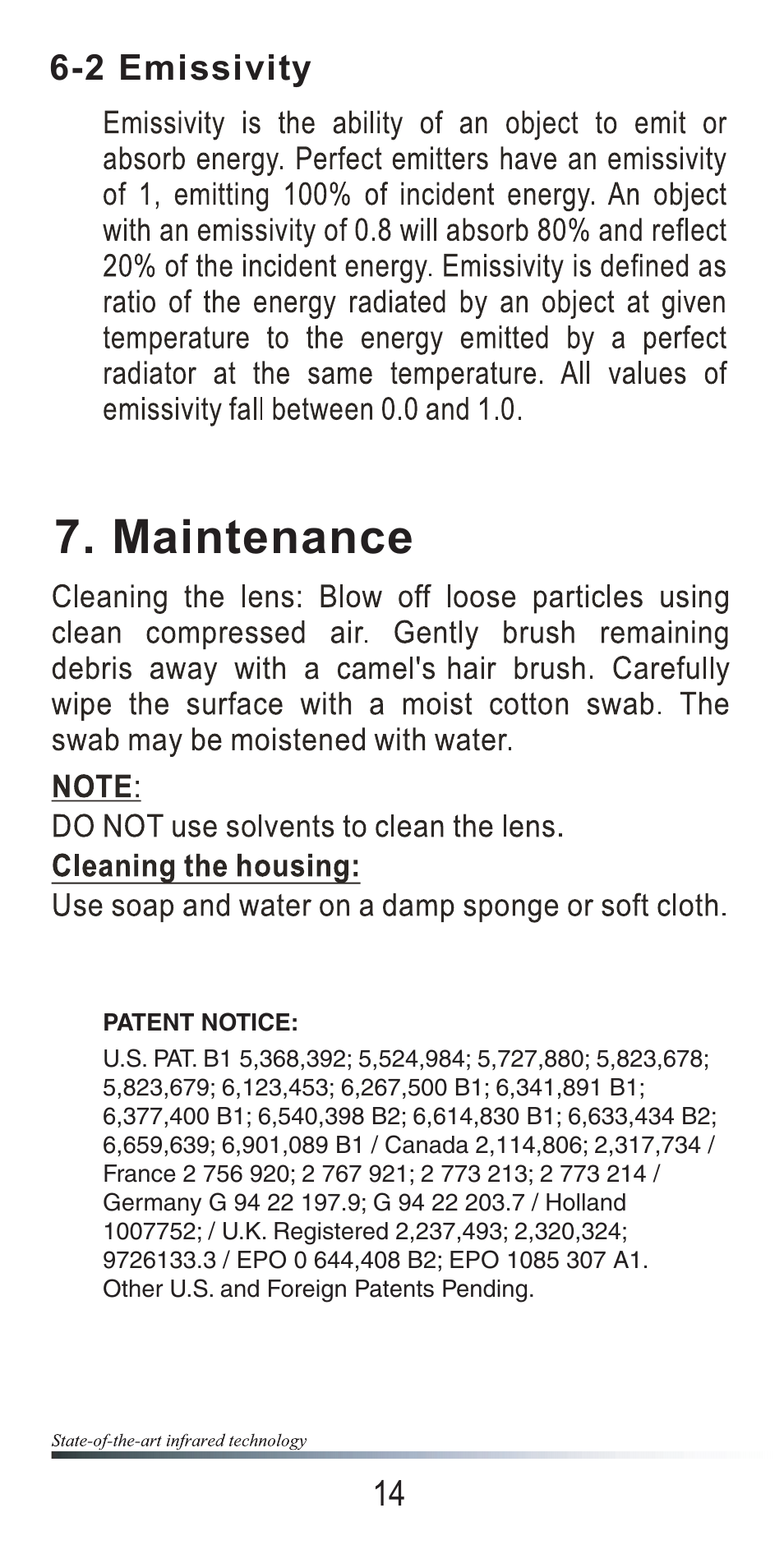 Maintenance | Omega OSXL685 User Manual | Page 17 / 20