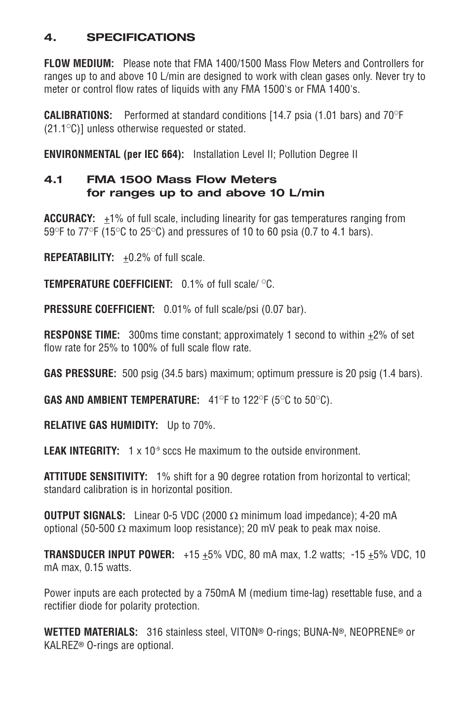 Omega FMA 1500 User Manual | Page 10 / 40