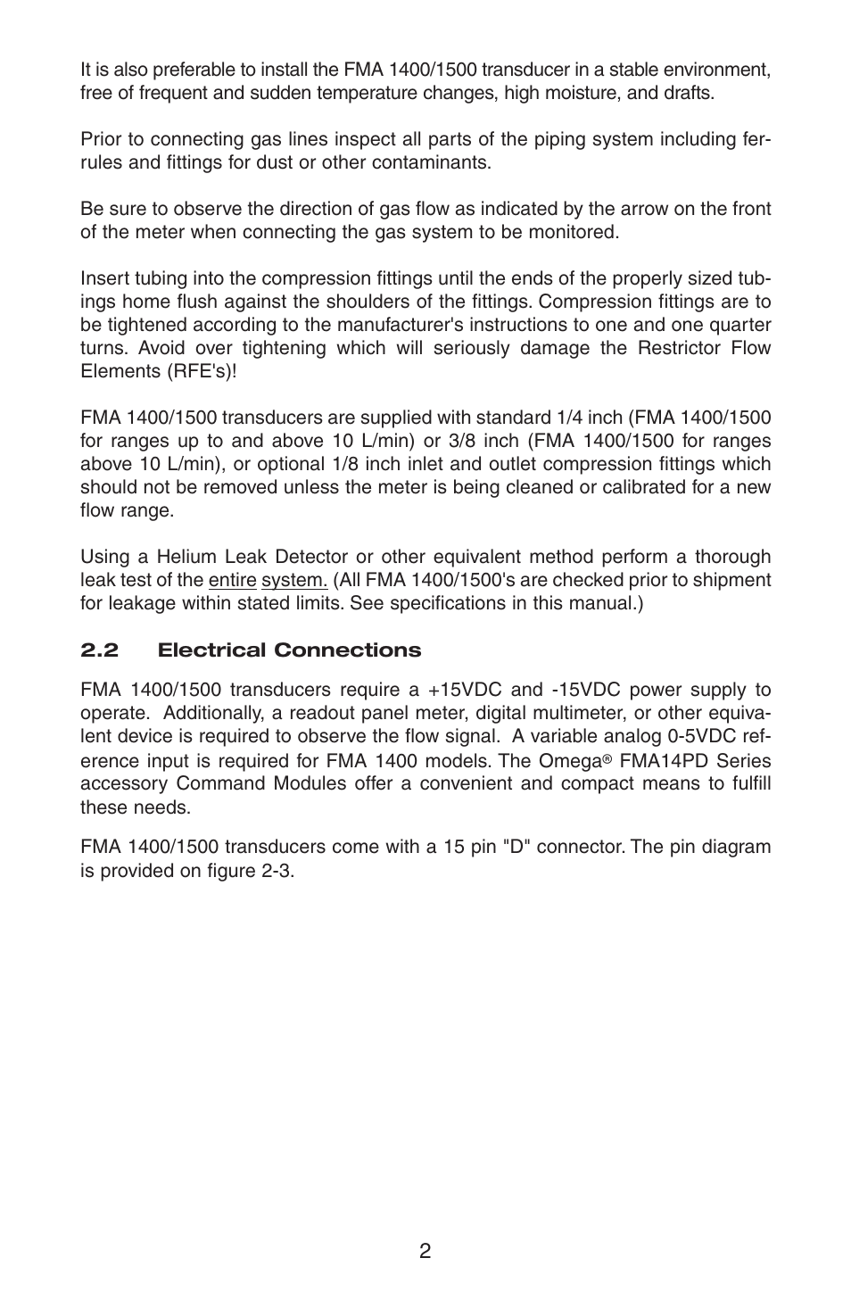 Omega FMA 1500 User Manual | Page 7 / 40