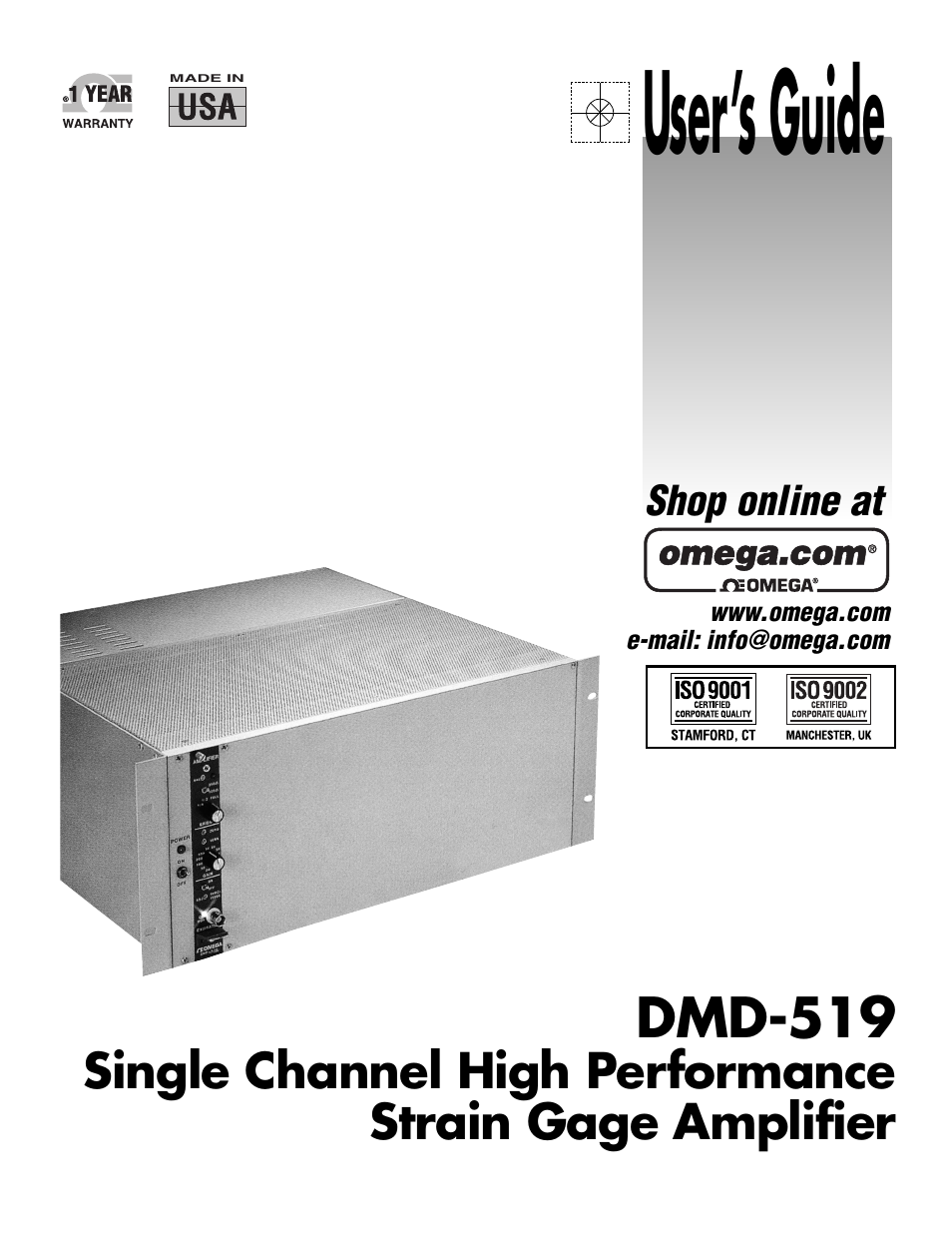 Omega DMD-519 User Manual | 20 pages